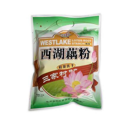 西湖藕粉桂花蓮子杭州三家村藕粉正品水果羹速溶代餐營養早餐食品